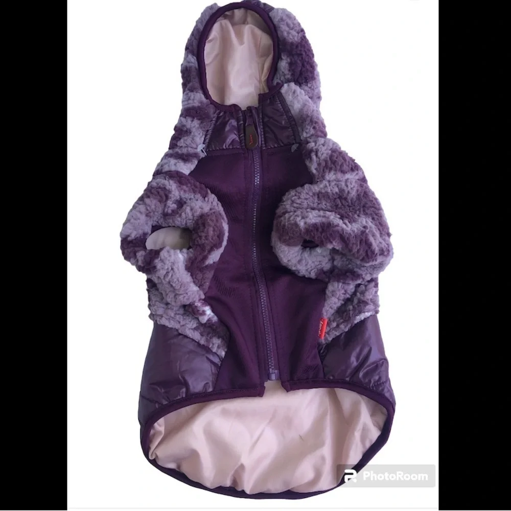 NWT Reddy Sherpa hooded dog jacket M